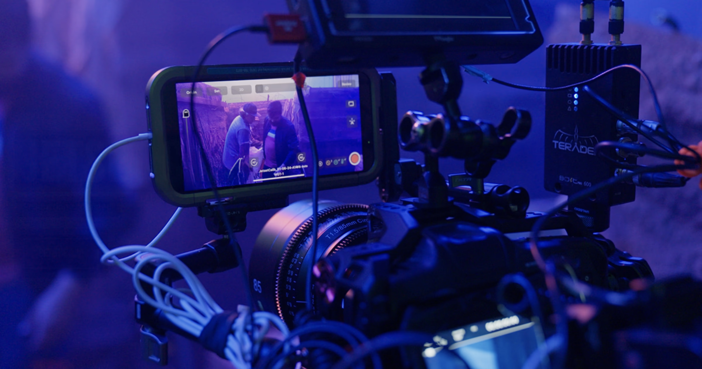 Lightcraft Jetset real-time virtual production camera tool on a mobile device