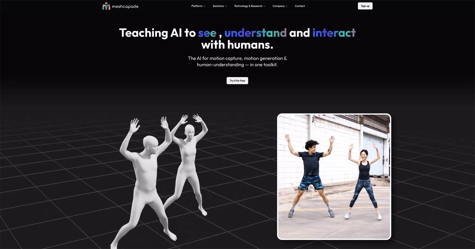 Meshcapade generating realistic rigged digital human characters from photos